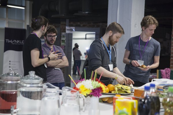 Coffee break at the indoor positioning hackaton in Tampere