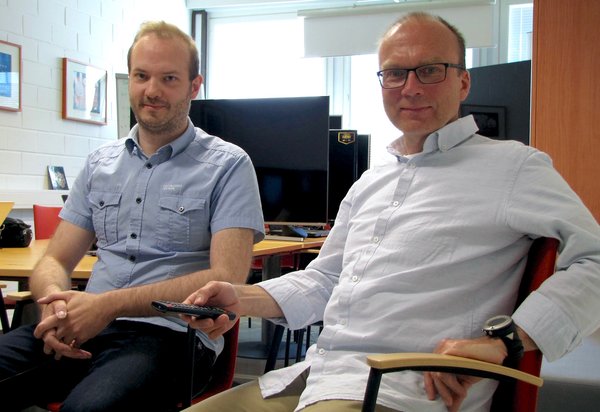 Ari Pöyhtäri and Jukka Eklund of Sofia Digital in Tampere, exporting interactive television