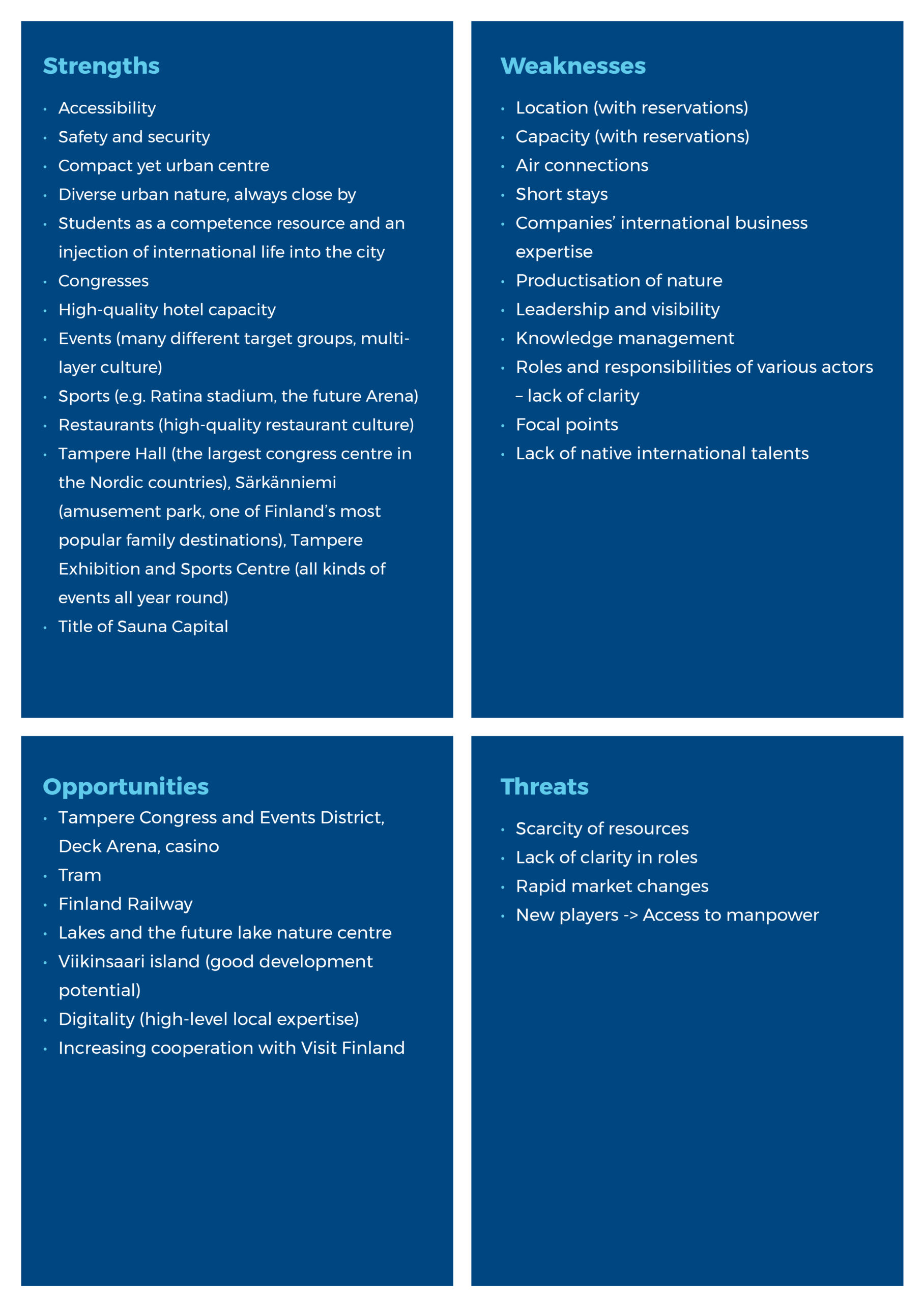 visittampere tourism strategy swot