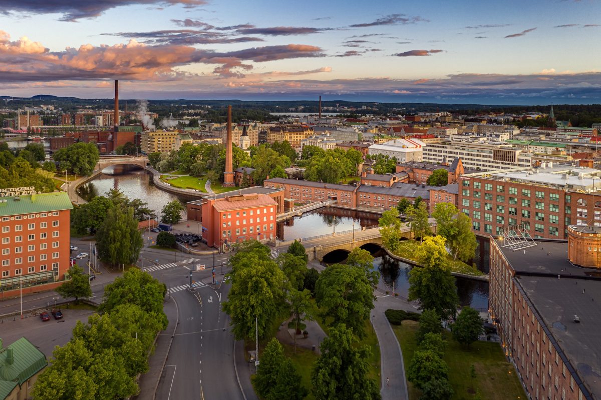 Visit Tampere Drone view Tammerkoski DJI 0041 Skyfox Marko Kallio